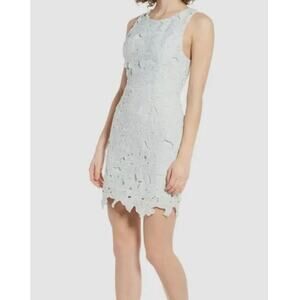 Astr The Label Womans White Textured Floral Body-Con Dress Size Large Feminine